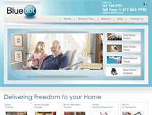 Tablet Screenshot of bluedotmedical.com